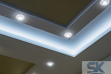 Многоуровневые натяжные потолки