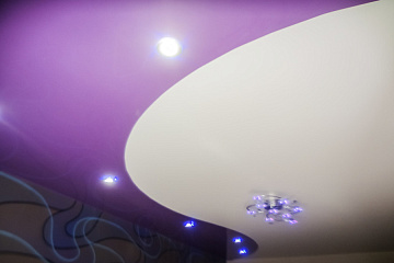 Комбинированные натяжные потолки