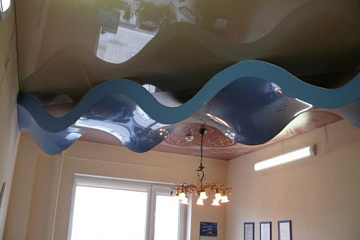 Волнообразные натяжные потолки